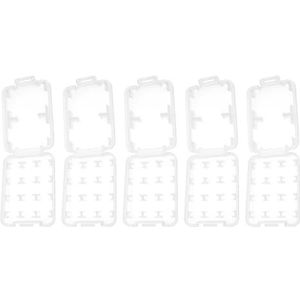 SG Store 5 STKS SD TF Geheugenkaart Case 57.7x43x8.4mm 8-Slot Waterdichte Harde Protector Houder Opbergdoos voor 2x SD-kaarten En 6x TF Geheugenkaarten Geschikt voor