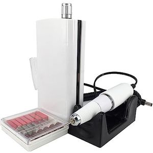 Nagelvijl elektrisch, 30000 RPM draagbare elektrische nagelboormachine, oplaadbare draadloze manicure-pedicureset, nagelpolijstmachine