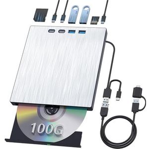 Externe schijf Draagbare 3D Blu-ray-brander USB3.0 Ondersteuning M-DISC 100G schijflees-/schrijfstations for Windows Mac OS