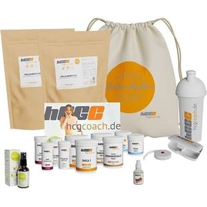 hCGC® Het originele metabolische kuur compleet pakket | 42 dagen hCG-dieet + 18 dagen cadeau | weidemelkproteïne | met Pushit activator spray | + boek | gratis toevoegingen | aromatdruppels (chocolade)