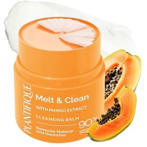 PLANTIFIQUE Koreaanse Reinigingsbalsem Makeup Remover met Mango- & Papaja-extracten, Hyaluronzuur en Ceramide – Voedende Smeltende Cleanser voor Alle Huidtypes, 40 g