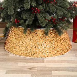 60cm Outdoor Kerst Opblaasbare Versierde Bal PVC Gigantische Grote Ballen Kerstboom Decoraties Speelgoed Bal Zonder Licht-Pailletten-Goud-60cm