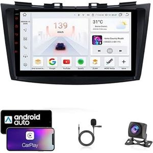 9 Inch Autoradio Compatibel voor Suzuki Swift 2012-2013 met GPS Navigatie CarPlay Android Auto Acht-Core 4G Bluetooth WiFi MirrorLink Stuurwiel Afstandsbediening(T3 8 Core 4G+Wifi 2G+32G)