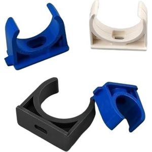 2/10 STKS I.D 20 ~ 50 mm PVC Pijpklem Tuin Irrigatie U Type Watervoorziening Buis Plastic Connector Beugel voor Waterleidingen, Gasleidingen Kabel Bevestiging (25 mm, Wit (10 Stuks)