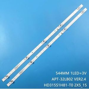 5LED LED-achtergrondverlichtingsbalk for TOSHIBA 32L5069 JHD315V1H-LB81 HD315S1H81-T0 2X5-15 APT-32LB02 APT-HXLLB19062(4pcs For 2 TV)