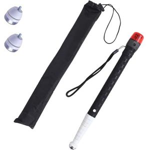 Telescopische blindenstok - 7, 8, 9 secties Titaniumlegering opvouwbare wandelstok voor slechtzienden, rood geluidswaarschuwingslampje + optionele krukpunt(C,150cm/59in)