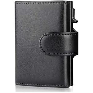 DieffematicQ portemonnees voor dames Aluminum Credit Card Wallet MultifunctionalBlocking Trifold Smart Men Wallets Leather Slim with Coin Pocket