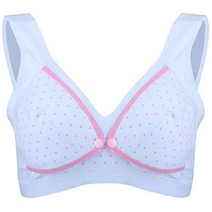 Women Seamless Nursing Bra, Soft Cotton Sleeping Maternity Breastfeeding Bra Pregnant Women Underwear[L-Pink Heart]