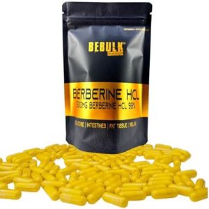 BeBulk Nutrition Berberine HCL 98% 500mg, Vegan, 90 Capsules