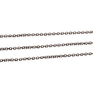 5 m/partij 1,3-2,5 mm goud rhodium koper bulk fijne ketting ketting voor doe-het-zelf sieraden maken benodigdheden kettingen bevindingen accessoires-rood koper 03-3,5 mm x