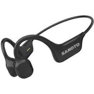 SANOTO Open Ear Koptelefoon Bluetooth 5.3, Bone Conduction Headphones, Hoofdtelefoons met Beengeleiding IPX7 Waterdichte en Zweetbestendige Sporthoofdtelefoon Geschikt voor Hardlopen, Fietsen, Kantoor