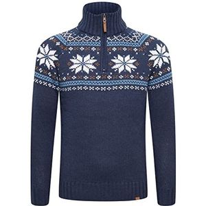 11 Project - Troyer - Grof Gebreide Trui - Dress Blues - Hoogwaardig Wolmix Materiaal