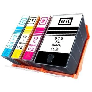 915 XL 915XL for H*P915 Navulbare inktcartridge vol met inkt for Office-Jet Pro 8015 8025 8020 8010 8020 8018 8022 8028(1 SET(4PC))