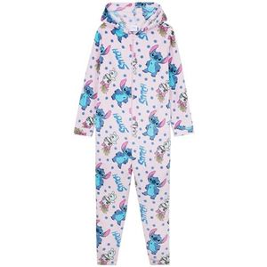 Disney Stitch jumpsuit voor meisjes, behaaglijke onesie met capuchon, cadeau voor kinderen, Meervoudige steek, 5-6 Jaar