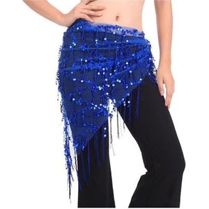 RPXHZLKTM Munt Riem Buik Kostuums Kwasten Buikdans Riem Taille Ketting Danser Rok Hip S, koningsblauw, one size