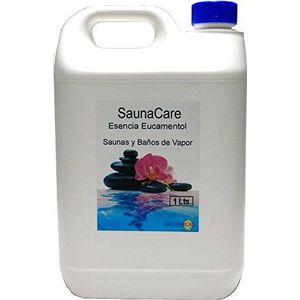 Essence sauna's en stoombaden. Aroma Eucamentol (eucalyptus en menthol). Fles 1 Lt.