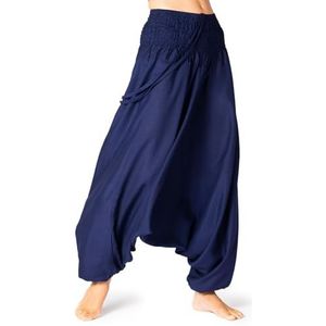 PANASIAM Aladdin-broek effen Blauwe marine XL