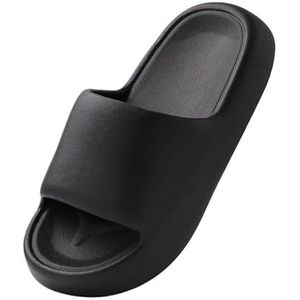 Non-slip Bathroom Slippers,Soft Slippers,Indoor And Outdoor Platform Pool Slippers Shower Slippers (Color : Black, Size : 42/43)