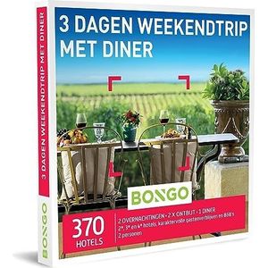 Bongo Bon - 3 Dagen Weekendtrip met Diner | Cadeaubonnen Cadeaukaart cadeau voor man of vrouw | 370 hotels in de stad of midden in de natuur