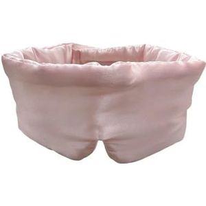 Reizen ooglapje slapen oogmasker luxe pure zijden slaapmasker blinddoek dikker oogbedekking ooglapje vrouwen mannen draagbare blinddoek (roze)