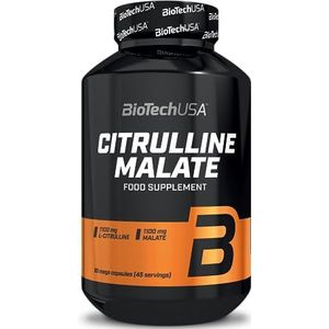 BioTechUSA Citrulline Malate Capsules | Ondersteuning voor uithoudingsvermogen en training voor sporters | Met L-Citrulline en appelzuur, 90 megacapsules