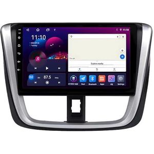 Android 14 GPS Navigation Stereo voor Toyota Vios Yaris L 2016-2019 9 Inch 2 Din Car Stereo Radio met CarPlay AHD Omgekeerd beeld Bedieningselementen op het stuur(S1 1G+32G)