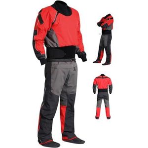 Droogpak Voor Heren, Standaard Nylon Peddel, Kajakuitrusting Met Rits, Lichtgewicht Waterdicht Pak, Voor Vissers, Jachten, Kajaks, Kano's, Vissen En Kamperen,XL-Red