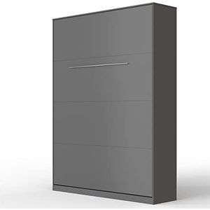 SMARTBett Standaard 140x200cm Vertikaal Antraciet | Opklapbed, Muur Bed, Klapbed, Kastbed, Opklapbaar Bed