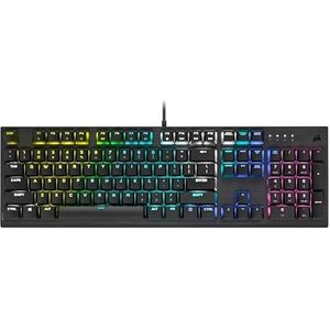 Corsair K60 RGB PRO LOW PROFILE Mechanisch Gaming Toetsenbord (CHERRY MX LOW PROFILE SPEED Keyswitches: Lineair en snel, slank duurzaam aluminium frame, RGB achtergrondverlichting per toets) Zwart