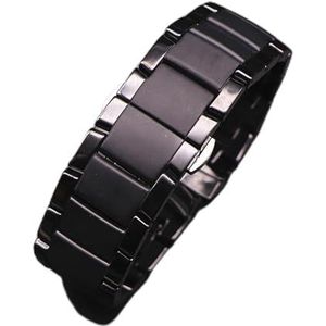 22 Mm 24 Mm Keramische Roestvrijstalen Band Compatibel Met Armani Watch Model AR1452 AR1451 Horlogeband Zwarte Matte Band Armbandaccessoires (Color : Matte black, Size : 24mmfor AR1451)