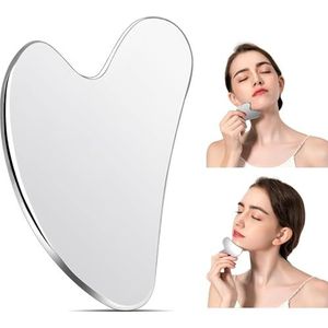 VGY Roestvrij Staal Gua Sha Facial Tools, Tighten Skin Massage Guasha Beauty Tool voor Gezicht Lichaam Ogen Nek Massager