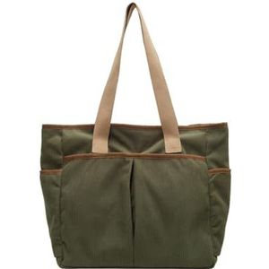 Original Large Capacity Tote Bag, Womens Corduroy Tote Bag with Pockets,Tote Bag for Women Large (Green)