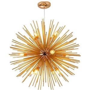 Home Decor Ball Hanglamp Sferische Kroonluchter Modern Goud Licht Creatieve Paardebloem Lamp Zee-egel Lamp (Kleur: Warm Licht, Maat: 9Heads-56CM .05In)