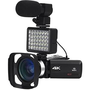 Videocamera Vlogcamera Recorder Volledige 4K digitale camera Camcorder Digitale videocamera's Live streaming 18X fotografie Vloggen Recorder Ultra HD Webcam(NO SD Card,Camera Knit 2)