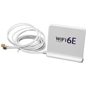 WiFi-Netwerkkaartantenne, Draadloze Netwerkkaartantenne Omnidirectioneel 2,4 GHz 5,8 GHz voor Wifi-routers (Wit)