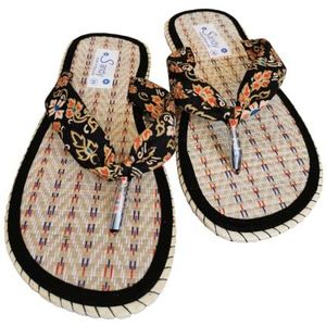 Skinhawk FilpFlop teenslippers voor dames van natuurlijke en ecologische vezels, zwart, 39 EU