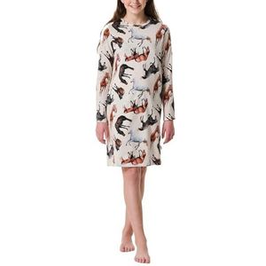 Schiesser Meisje met lange mouwen Horse World nachthemd, Off-white_181898, 140