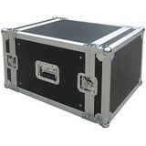 JV Case Rackcase 8U professionele 19 inch flightcase (8HE) stabiele 9 mm multiplex constructie en 2-afneembare deksel