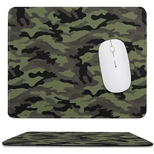 Legergroene camouflage muismat antislip muismat rubberen basis muismat voor kantoor laptop thuis 9,8 x 11,8 inch