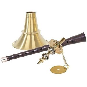 Ebbenhout Onbepaalde Toon Gemiddeld Gat Folk Suona Hoorn Koperen Schaal Professionele Suona (Color : C_29.8 cm)