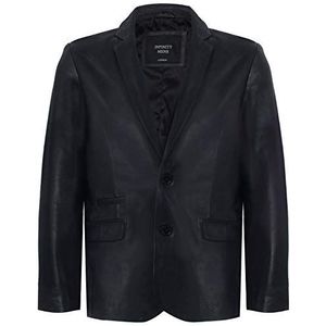 Mannen zwart echt lederen blazer zachte echte Italiaanse getailleerde vintage jas jas, Zwart, XXL