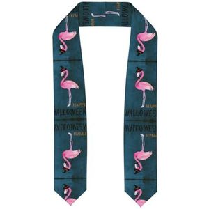XZDWYX Pinguïns afstuderen sjaal - comfortabele stola voor studenten afstuderen dag - elegante bachelor sjerp sjaal, Halloween Flamingo Heksenhoed, one size