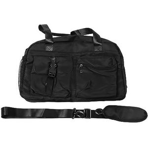 Gym schoudertas, lichtgewicht slijtvaste bagagetas grote capaciteit duurzaam voor reizen, Zwart, Oxford Fabric