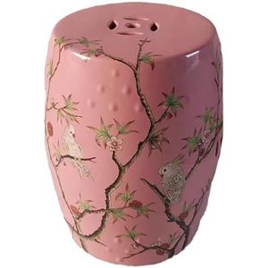 Fine Asianliving Keramische Kruk Roze Papegaai Handgemaakt - Feya D30xH45cm