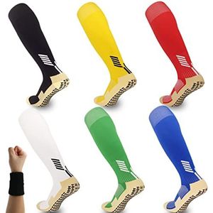 Dee Plus Kids Sokken Anti Slip Jongens Meisjes Voetbal Sokken Kinderen Niet-slip Lange Compressie Sportsokken Rubber Pads Voetbal Basketbal Sokken Hardlopen Outdoor voor Leeftijd 6-11