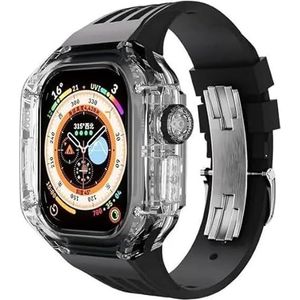 OFWAX Transparante horlogekast rubberen band mod kit, voor Apple Watch Ultra 49mm, Rm Clear Watch Case Sport Ademend Strap, Voor Iwatch Series 8 49 MM vervangende accessoires, 49mm, agaat
