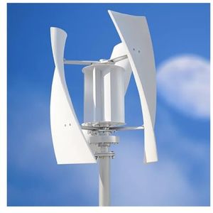 5000W Windmolen Verticale As Residentiële Windturbine 24V 48V Windenergie Generator Elektrische Generator Met MPPT lader Lage startsnelheid voor thuis(Wind Turbine Only,12V)