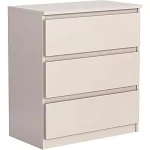Ladekast Naia 3 lades - hoogglans wit - 70,1x76,8x50 cm | Leen Bakker
