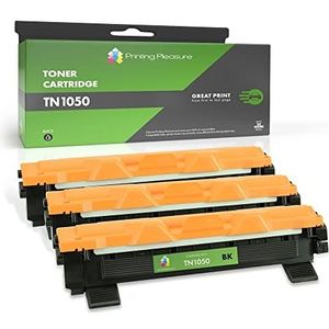 Printing Pleasure 3 Laser Toner Compatibel met Brother DCP-1510, 1510E, 1512, 1512E, 1610W, 1612W, HL-1110, 1110E, 1112, 1112E, 1210W, 1212W, MFC-1810, 1810E, 1910W | TN1050