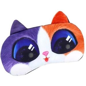 Oogmasker Slaapmasker Katoen Slapen Oogmasker Leuke Kids Cartoon Oogbedekking Blinddoeken Reizen Thuis Ogen Relax Maskers Ooglap om te slapen (Kat D)